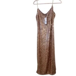 Steve Madden Rose Gold Sequin Dress